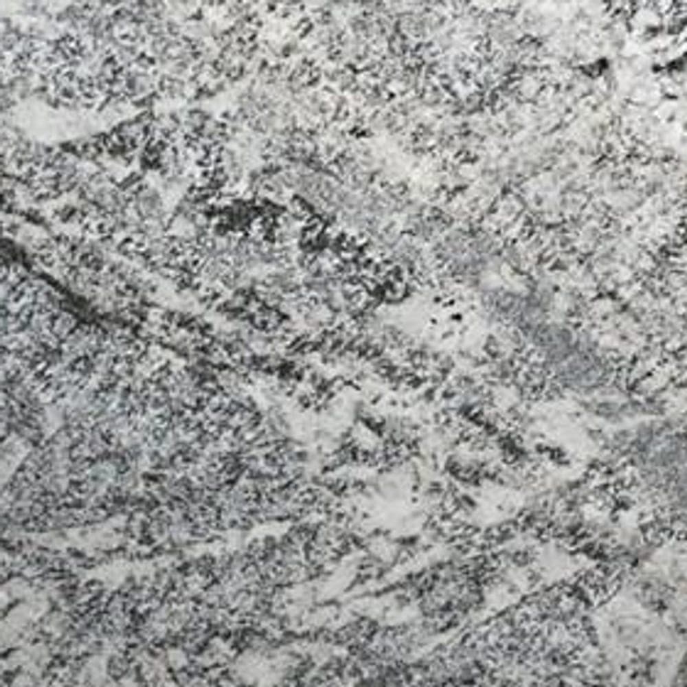 Alaska White granite worktop surface, close up