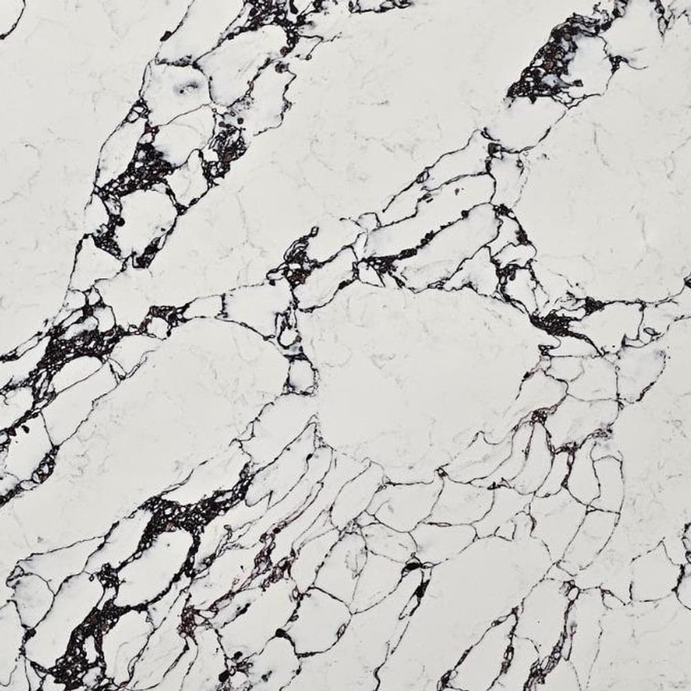 Arabescato Brown quartz worktop surface, close up