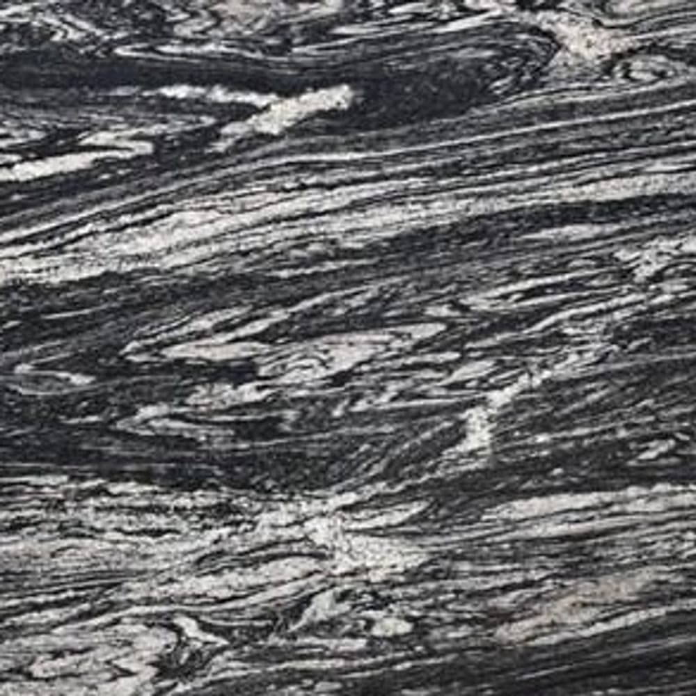 Blue Fantasy granite worktop surface, close up