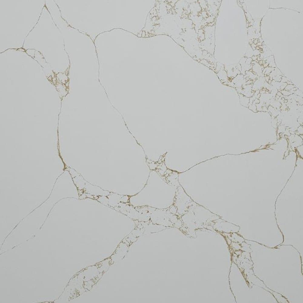 Calacatta Pure Gold quartz worktop surface, close up