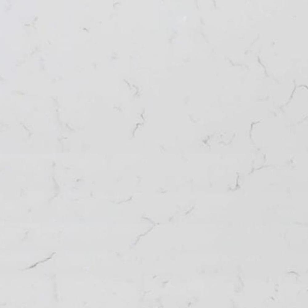 Capri White quartz worktop surface, close up