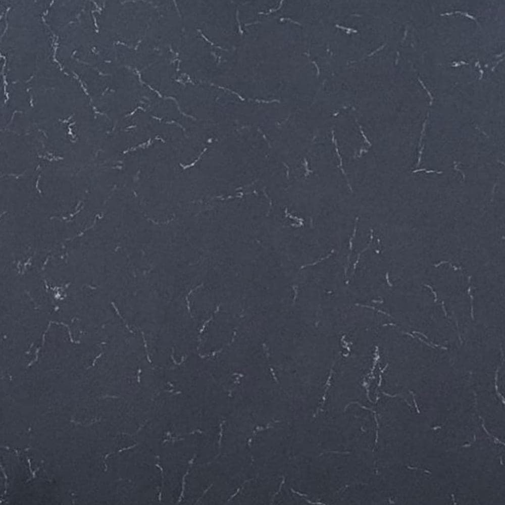 Carrara Black quartz worktop surface, close up