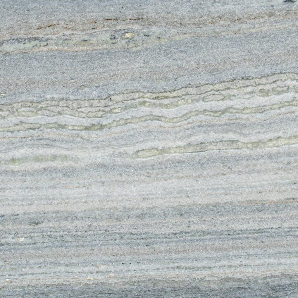 Pale grey granite swatch with soft horizontal banding