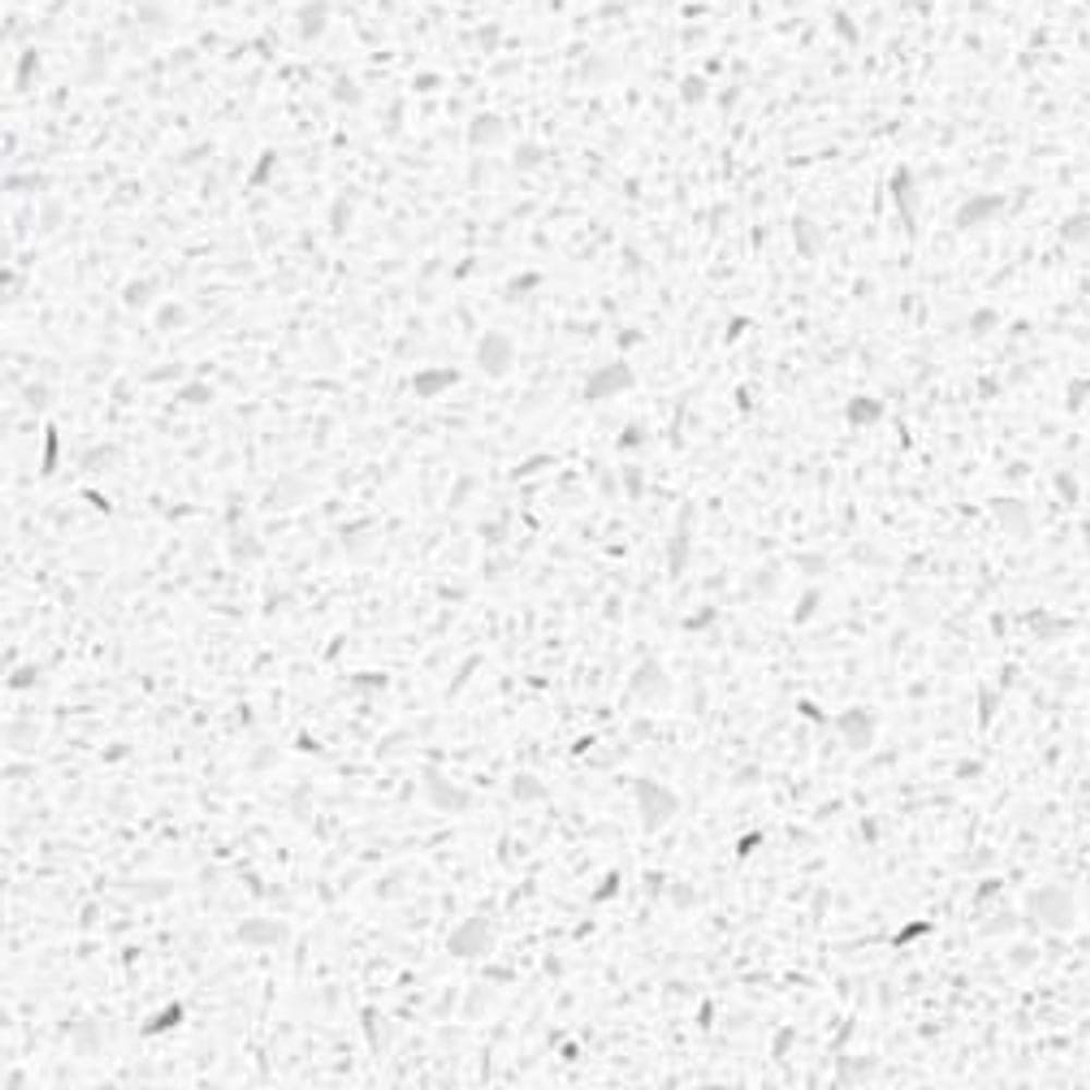 Snow White quartz worktop surface, close up