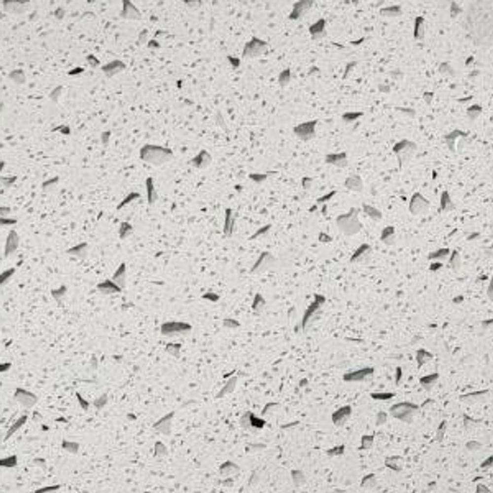 White Mirror quartz worktop surface, close up